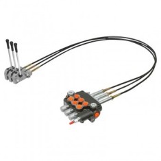 Distribuitor hidraulic cu 3 manete, lungime cablu 2m presiune 250 bar debit 80L/min Breckner Germany