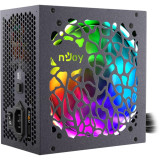 Sursa ATX 500W Freya, RGB lighting, 80Plus, nJOY