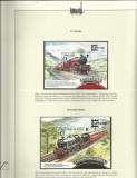 ST HELENA 1996 SI FALKLAND 1996 TRANSPORT TRENURI LOCOMOTIVE PE FILA DE ALBUM MNH