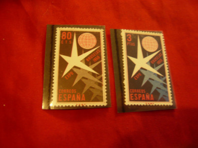 Serie Spania 1958 -Expozitia Brusseles , 2 valori foto