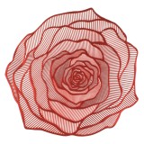 Suport Farfurie Decorativ &icirc;n Forma de Flori Rosii Perforate, CMCLASS