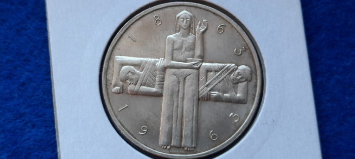 ELVETIA 5 FRANCS 1963 AUNC argint