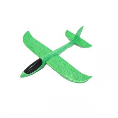 Avion planor din polistiren in punga , lungime 47 cm , Verde , Flippy foto
