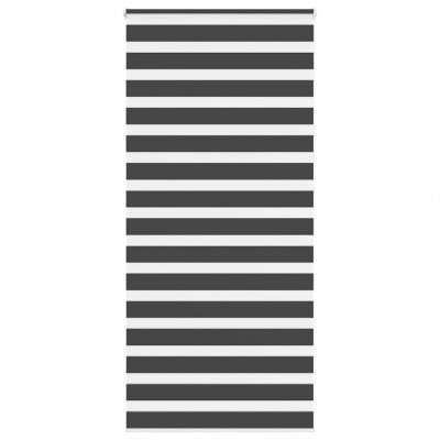 Jaluzea tip zebra neagră lățime țesătură 100,9 cm poliester foto