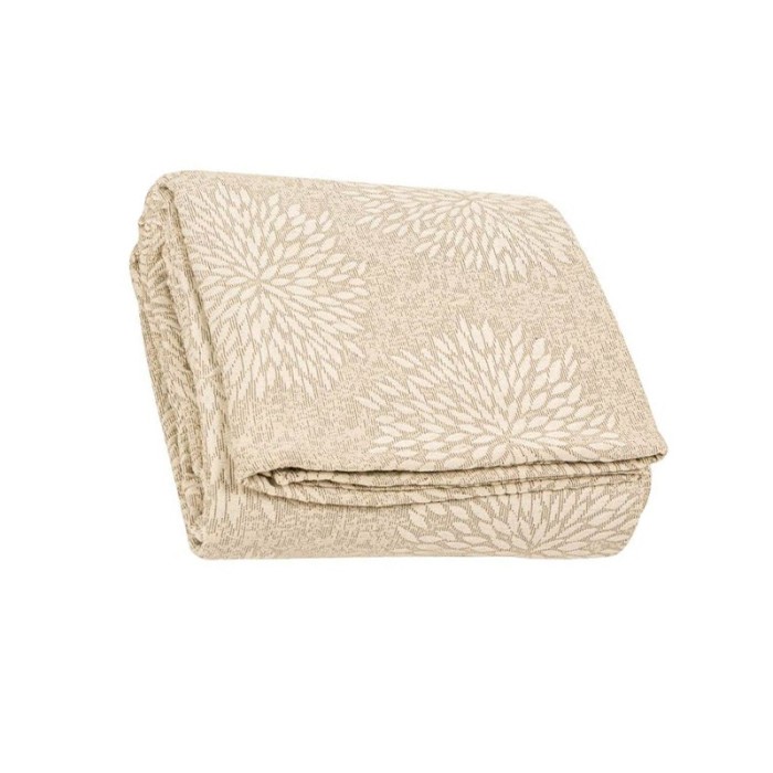 Cuvertura decorativa, 280x180 cm, Bej, Bumbac/Poliester, ATU-089423