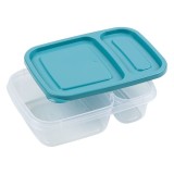 Caserola cu capac cu 2 compartimente,plastic,750 ml