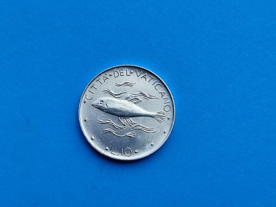 10 Lire 1975 Vatican-UNC-luciu de batere foto
