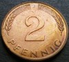 Moneda 2 PFENNIG - RF GERMANIA, anul 1989 *cod 2664 - litera J, Europa