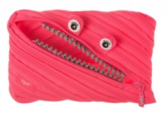 Penar cu fermoar, ZIPIT Grillz Monsters Jumbo - roz cu dinti argintii foto
