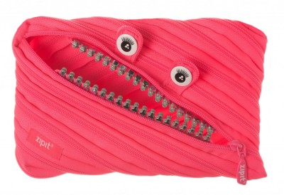 Penar cu fermoar, ZIPIT Grillz Monsters Jumbo - roz cu dinti argintii foto