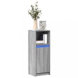 VidaXL Dulap cu LED, gri sonoma, 38x34x100 cm, lemn prelucrat