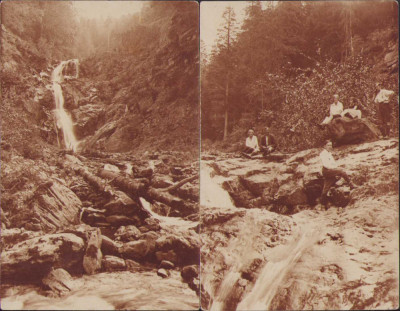 HST P131 Lot 2 poze cascada Suru Munții Făgăraș 1924 foto