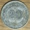 China Kwangtung - moneda de colectie argint - 20 cents 1920 XF - superb patinata - foarte rara !