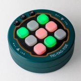 Joc Electronic Tic Tac Toe, Rotund, Petrol, 8 Niveluri, 1-2 Jucatori, CMCLASS
