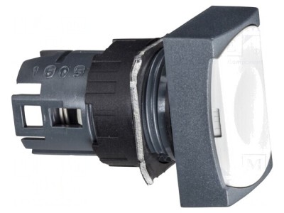 Buton Comutator 16mm Alb foto