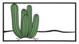 Mauro Ferretti Panou De Perete Cactus cm 60X1,3X33 | Aosom Romania