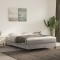 vidaXL Cadru de pat cu arcuri, gri deschis, 140x200 cm, catifea 3120772