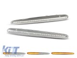 Kit de semnalizatoare LED dinamice laterale potrivit pentru Alfa Romeo Giulietta 2010-2020 cu baza alba, stanga + dreapta Performance AutoTuning
