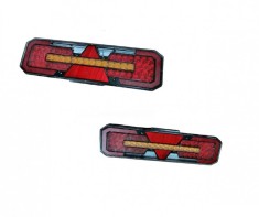 Set lampi spate camion remorca tractor LED 46x12.8x3.5 cu semnalizare dinamica 12V 24V foto