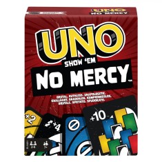 Joc de Societate Mattel UNO No Mercy, Cartonașe Multicolor, 7+ Ani, Pachet 112 Bucăți
