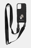 Karl Lagerfeld husă pentru telefon iPhone 16 6.1&quot; culoarea negru, KLHCP16SSAKCPBK