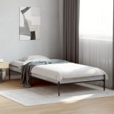VidaXL Cadru de pat, gri sonoma, 90x200 cm, lemn prelucrat și metal