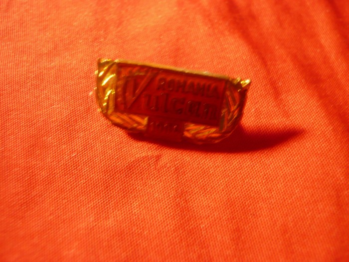 Insigna Romania - Vulcan - Intreprinderea Material rulant infiintata 1904