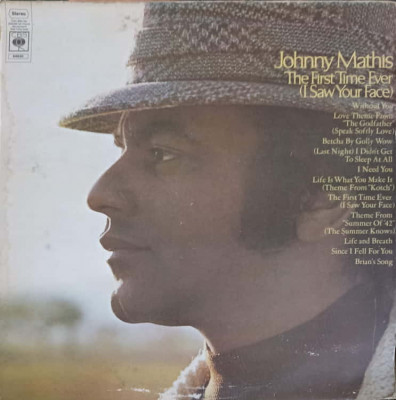 Disc vinil, LP. The First Time Ever (I Saw Your Face)-Johnny Mathis foto