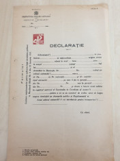 Document regalist. Declaratie auto Prefectura Politia Capitalei, anii 1930 foto