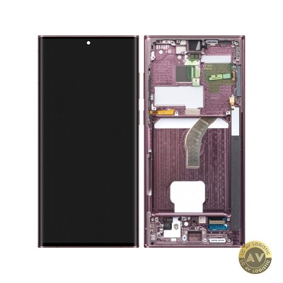 Display cu Touchscreen Samsung Galaxy S22 Ultra 5G S908 cu Rama Visiniu Service Pack GH82-27488B foto