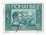 *Romania, LP 92/1931, Efigia celor trei regi, eroare, oblit., Stampilat