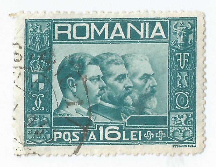 *Romania, LP 92/1931, Efigia celor trei regi, eroare, oblit.