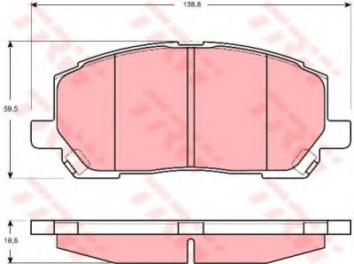 Set placute frana,frana disc LEXUS RX (MCU15) (2000 - 2003) TRW GDB3286 foto