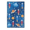 Covoras decorativ pentru copii, Rachete in spatiu, 60x90 cm, ATU-084363, Oem