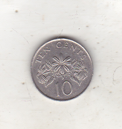 bnk mnd Singapore 10 cent 1985