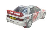 Macheta raliu Mitsubishi Lancer evo iii,alb/rosu 1/24