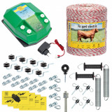 Pachet gard electric complet 1000&nbsp;m, 4,5 Joule, 230&nbsp;V, pentru animale domestice, AgroElectro