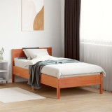 VidaXL Cadru pat fără saltea, maro ceruit, 90x190 cm, lemn masiv pin