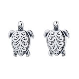 Cercei argint 925, JW805, model broasca testoasa, placati cu rodiu