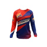 Cumpara ieftin Bluza copii Motocross/Enduro SHR Motors rosu cu albastru personalizabila, Non Brand