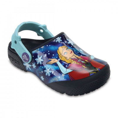 Saboti Crocs Fun Lab Frozen Clog Albastru - Navy foto