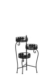Cumpara ieftin Suport 3 ghivece flori fier negru 50 x 46 x 70 cm