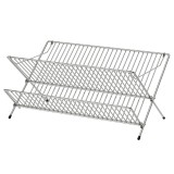 Suport galvanizat pentru vesela, 48 x 29 x 23 cm, 2 nivele, Argintiu