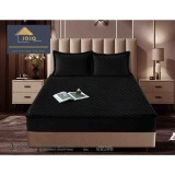 Cumpara ieftin Topper Saltea/Husa de pat matlasata si 2 fete de perne din catifea, cu elastic, model tip topper 180x200 - JO838