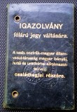 O.171 PERMIS TREN CFR C.F.R. ROMANIA RESITA AUSTRO-UNGARIA 50% REDUCERE 1913 ABONAMENT + FOTO