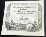 STR01 Franta Asignata Assignata 50 Sols 1793