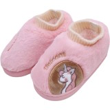 Cumpara ieftin Papuci de casa pentru copii imblaniti, cu talpa antiderapanta, design vesel, caldurosi, perfecti pentru anotimpul rece, culoare roz, marime 34, format