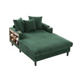 Chaise-longue multifuncțională din cord, Verde | Aosom Romania