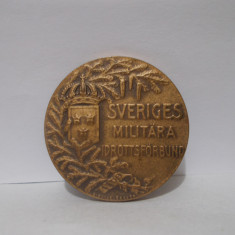 Medalie / Placheta Asociatia SPORTULUI MILITAR din SUEDIA , acordata in 1976
