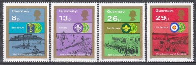 Guernsey 1982 - A 75-a aniversare a Mișcării Cercetașilor, MNH foto